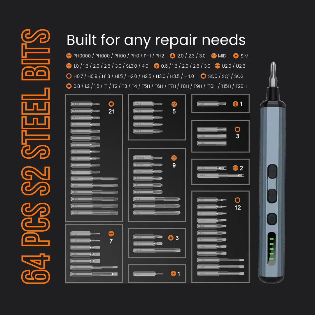 The Almighty Screwdriver™ Precision Electric Set 68 in 1 - Image 4